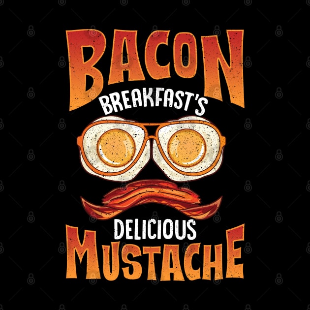 Funny Bacon Breakfast's Delicious Mustache Bacon Egg Gift by Proficient Tees