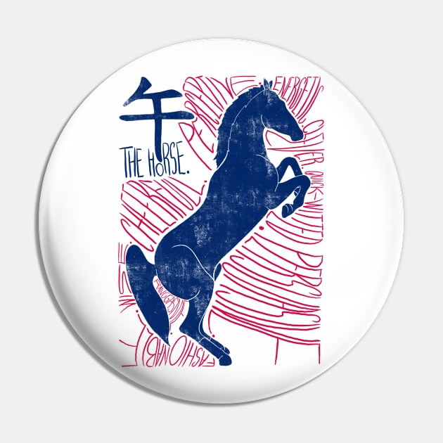 The Horse Shio Chinese Zodiac Sign Pin by Ranggasme