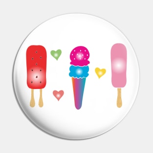 Ice Cream Popsicles Pin