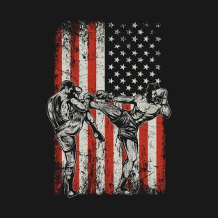 USA Flag MMA Mixed Martial Arts T-Shirt