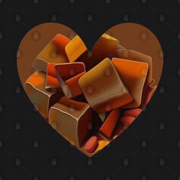 Bonfire Night Treacle Toffee Heart Vector Art by taiche