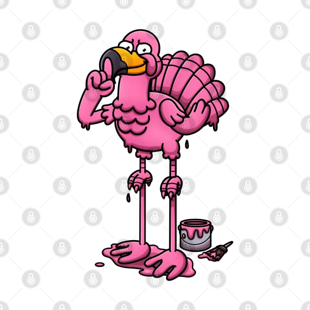 Turkey Disguised As Flamingo by TheMaskedTooner