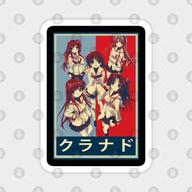 Graphic Characters Clannad Japanese Anime Magnet by Cierra Bauch