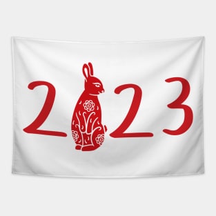 Chinese Year of the Rabbit New Year 2023 Zodiac Tapestry