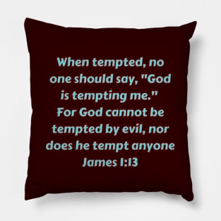 Bible Verse James 1:13 Pillow