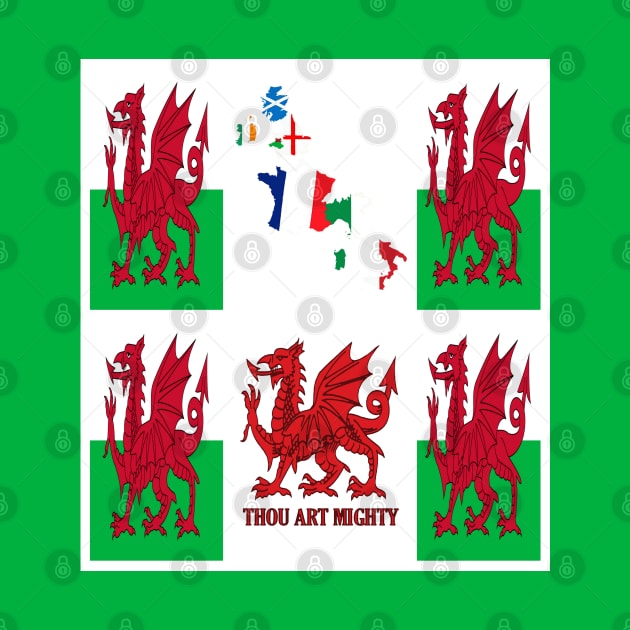 Wales Rugby Fan Baner Cymru Flag Design by taiche