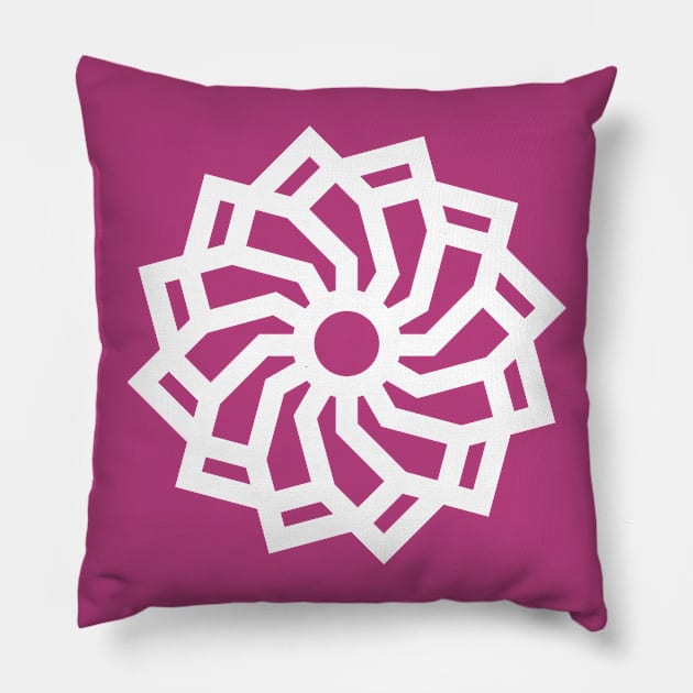 FULL MOON FLOWER (Light) Pillow by A. R. OLIVIERI