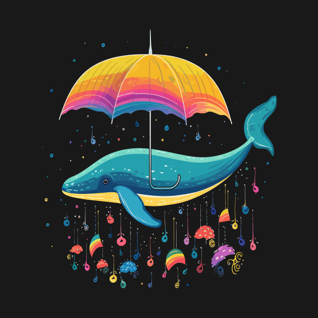 Whale Rainy Day With Umbrella by JH Mart