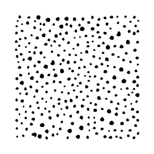 Dalmatian Spots, Dalmatian Dots, Black and White T-Shirt