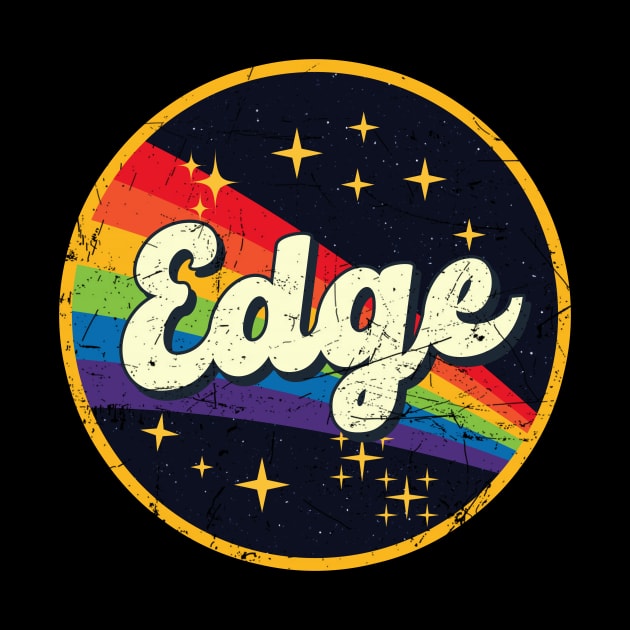 Edge // Rainbow In Space Vintage Grunge-Style by LMW Art