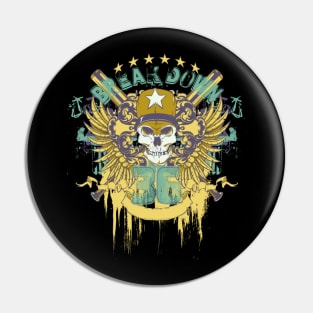 skull commander soldier Pin