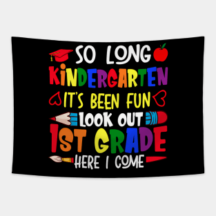 So Long Kindergen HapLast Day Of School Grad 2024 Tapestry