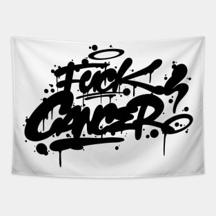 Fuck Cancer Graffiti Tag Tapestry