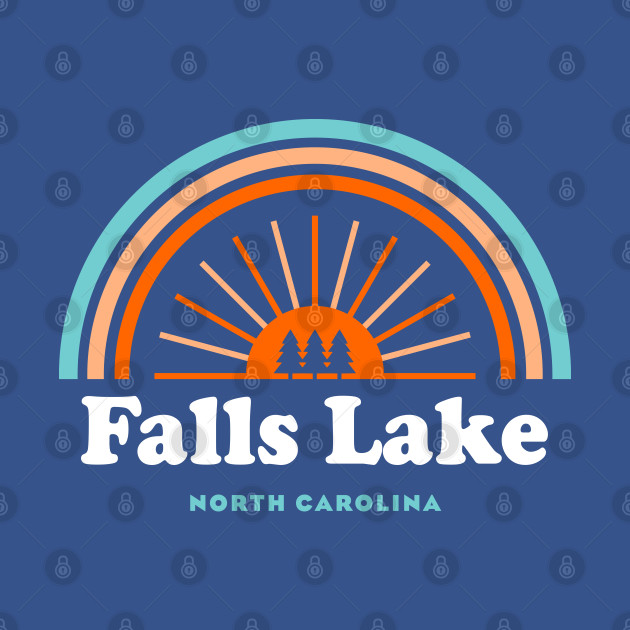 Disover Falls Lake North Carolina Rainbow - Falls Lake - T-Shirt