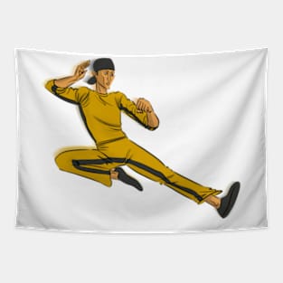 Flying Kick Tapestry