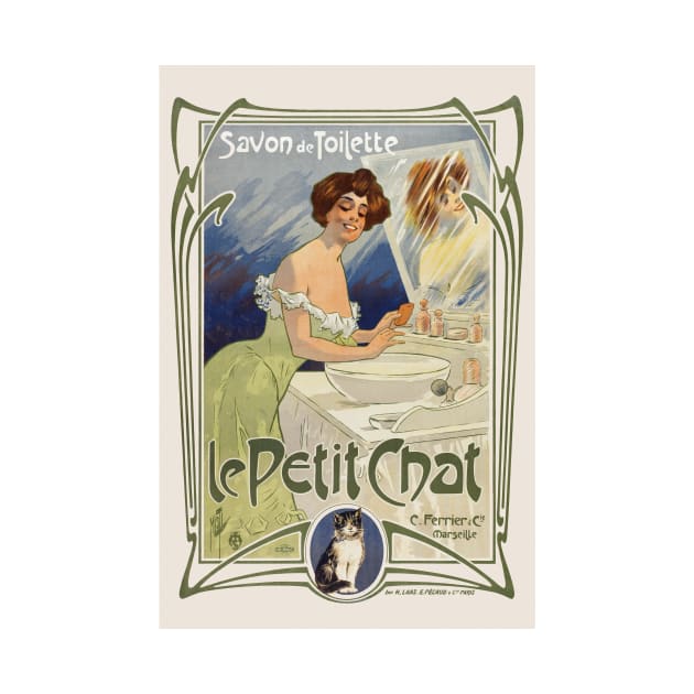 Savon de toilette - Le Petit Chat France Vintage Poster 1899 by vintagetreasure