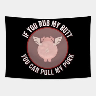 Pulled Pork BBQ Grilled Design Tapestry