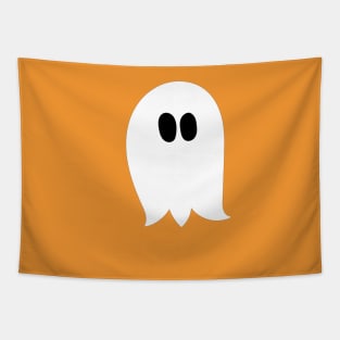 Cute ghost cartoon with BOO text in an orange frame Tapestry