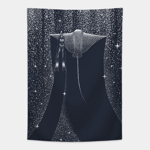 Star Collector And Diver Ver 2.0 Tapestry by Aliriza