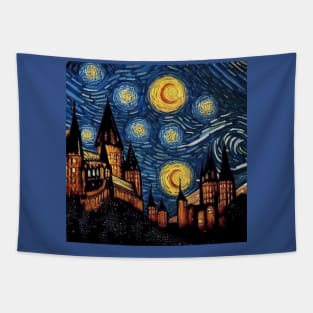 Starry Night Wizarding School Van Gogh Tapestry