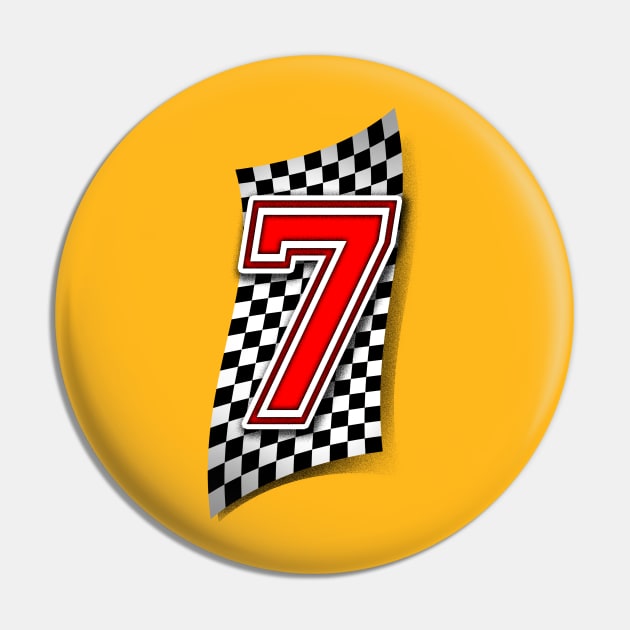 Racer Number 7 Pin by Adatude