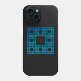 sierpinski squares - blue Phone Case