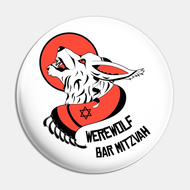 Werewolf Bar Mitzvah Pin by cgall