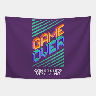 Game Over Retro Gaming Tapestry