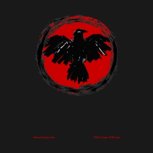 T-Shirts & More_Texas POĒtrope RED-VORTEX RAVEN Logo T-Shirt