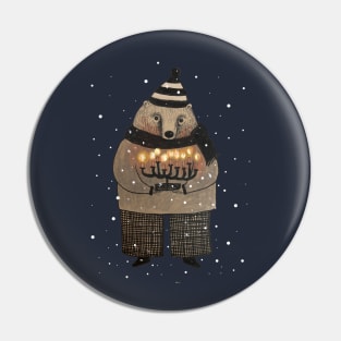 bear with candles Pin