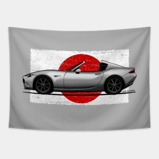 The best car in the world with japanese flag background Tapestry