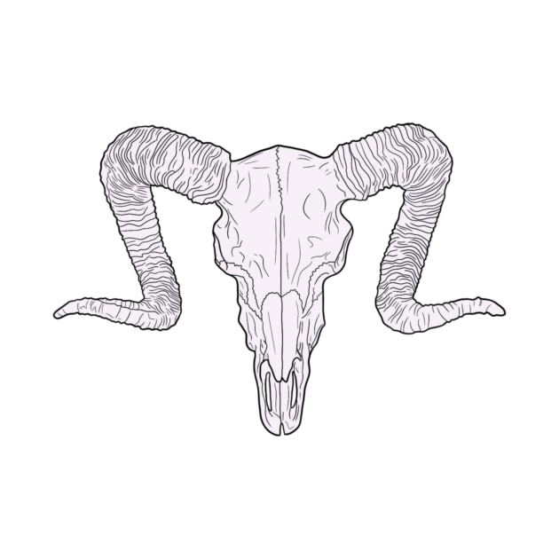 Ram skull by theartsyeq