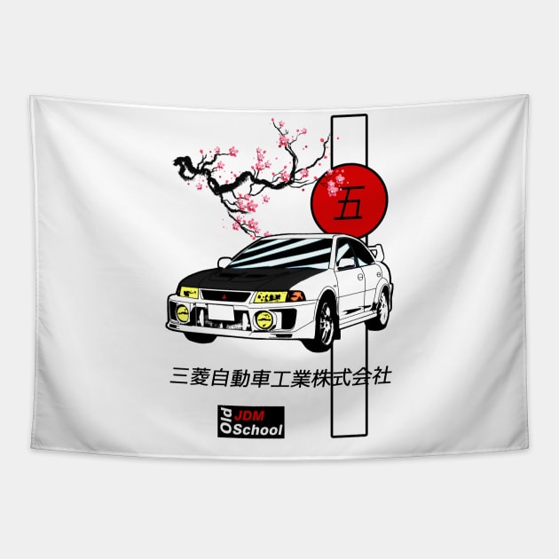 JDM Evolution Red Sun Edition Tapestry by OSJ Store