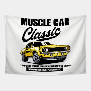 MUSCLE CAR CLASSIC CARTOON Tapestry