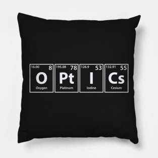 Optics (O-Pt-I-Cs) Periodic Elements Spelling Pillow