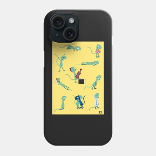 Lizard character board Phone Case