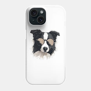 Border Collie With Sunglasses Phone Case