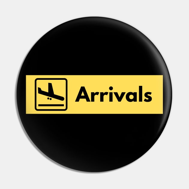 Arrivals Sign (Airport) Pin by Jetmike