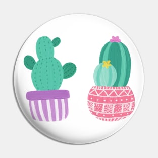 Fab Four: Funky Potted Cactus Set Pin