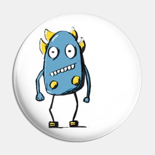 Little blue monster Pin