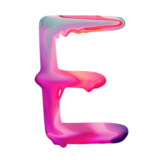 Letter E In Vibrant Watercolor by Binging merch