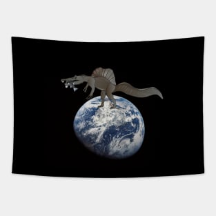 Spinosaurus on earth Tapestry