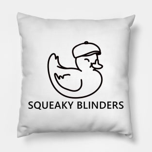 Squeaky Blinders funny cute rubber duck quote lettering line digital illustration Pillow