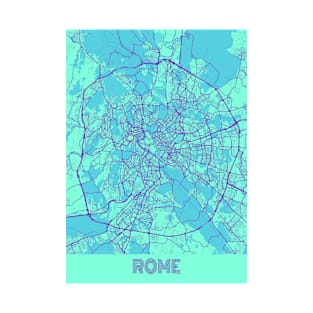 Rome - Italy Galaxy City Map T-Shirt