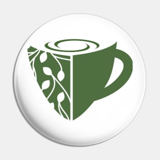 cup of green tea shape Pin