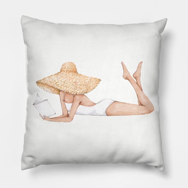 Summer Girl Pillow by StyleofBrush