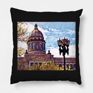 Capitol City in Spring Pillow