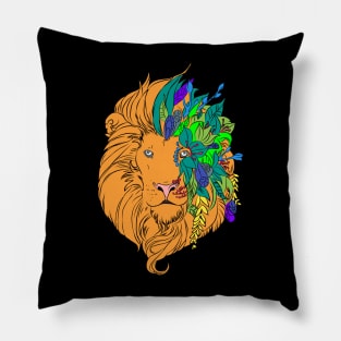 Floral lion Pillow
