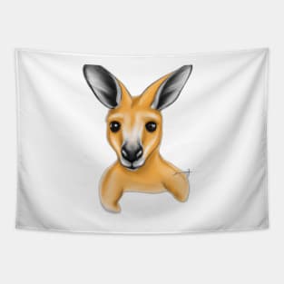 Cute Kangaroo Drawing Tapestry