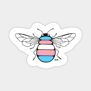 Trans Pride Bee Magnet